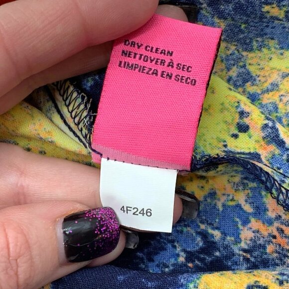 Betsey Johnson Multicolor Watercolor Pattern Top - Picture 6 of 6